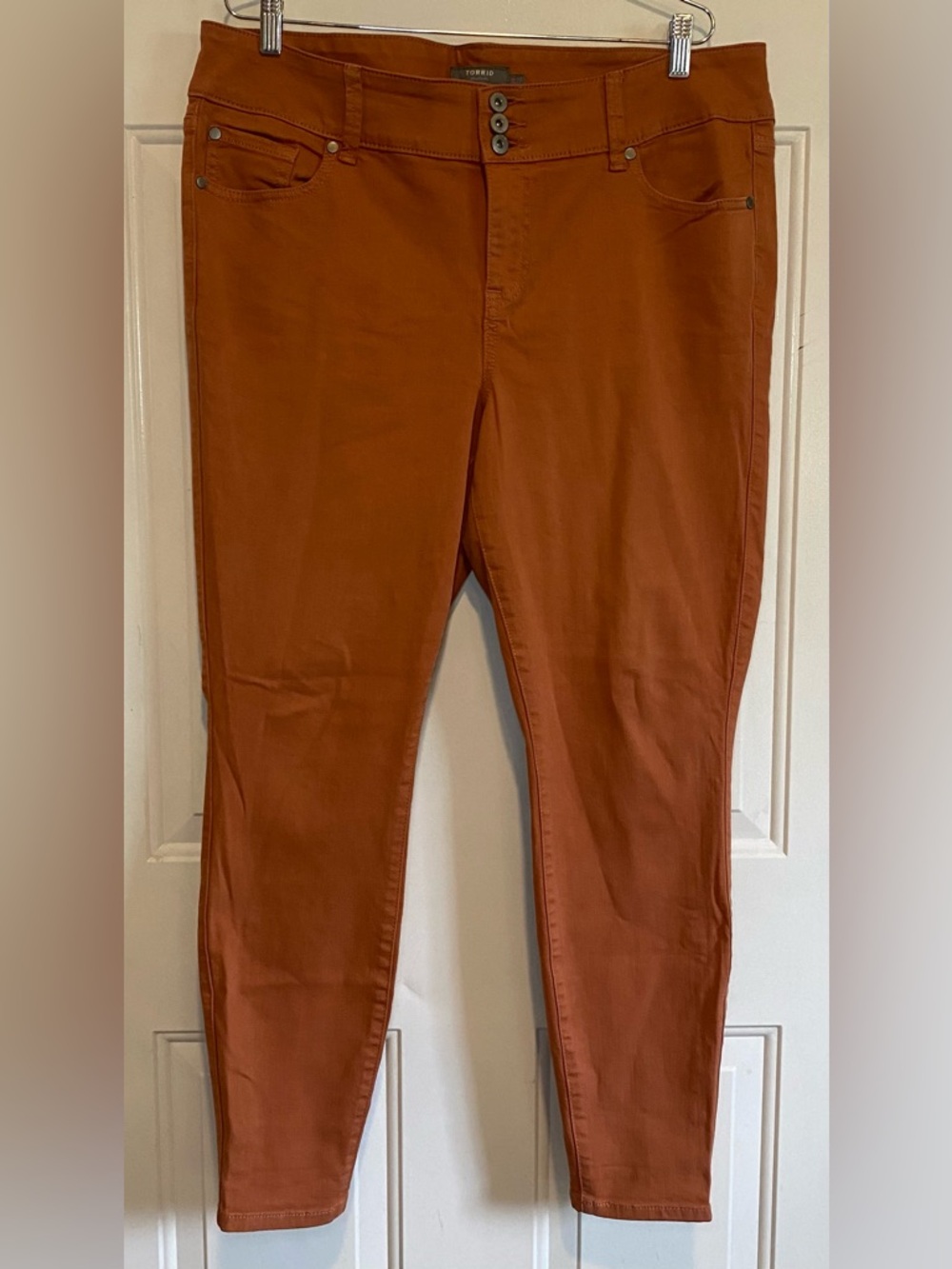 Torrid Super Soft Women’s Jegging Size 16R Rust Orange Skinny Cotton Blend